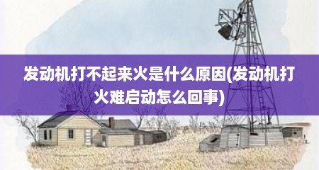 发动机打不起来火是什么原因(发动机打火难启动怎么回事)