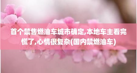 首个禁售燃油车城市确定,本地车主看完慌了,心情很复杂(国内禁燃油车)