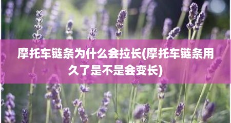 摩托车链条为什么会拉长(摩托车链条用久了是不是会变长)
