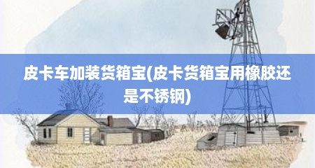 皮卡车加装货箱宝(皮卡货箱宝用橡胶还是不锈钢)