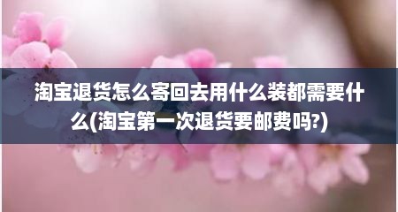 淘宝退货怎么寄回去用什么装都需要什么(淘宝第一次退货要邮费吗?)