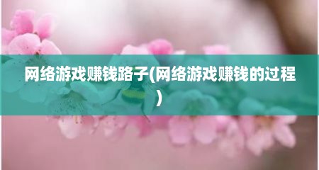 网络游戏赚钱路子(网络游戏赚钱的过程)
