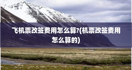飞机票改签费用怎么算?(机票改签费用怎么算的)