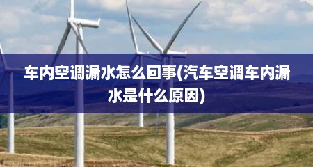 车内空调漏水怎么回事(汽车空调车内漏水是什么原因)