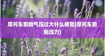 摩托车前胎气压过大什么感觉(摩托车前胎压力)