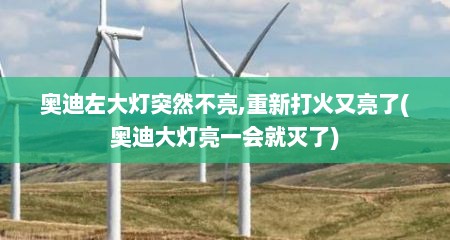 奥迪左大灯突然不亮,重新打火又亮了(奥迪大灯亮一会就灭了)