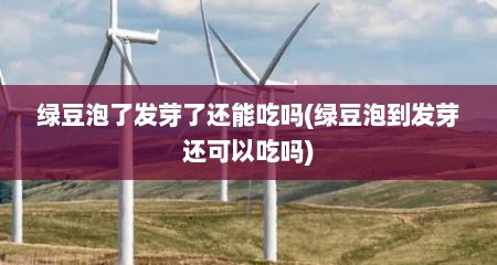 绿豆泡了发芽了还能吃吗(绿豆泡到发芽还可以吃吗)
