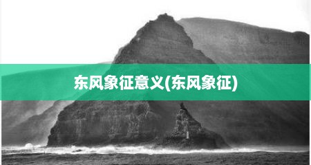 东风象征意义(东风象征)