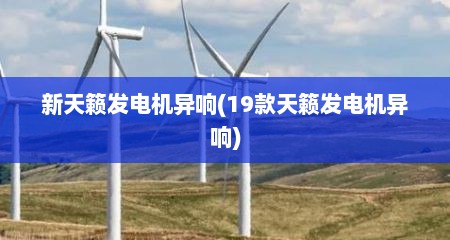 新天籁发电机异响(19款天籁发电机异响)