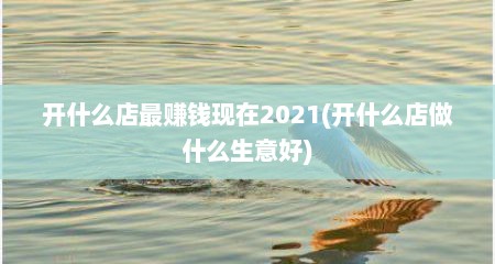 开什么店最赚钱现在2021(开什么店做什么生意好)