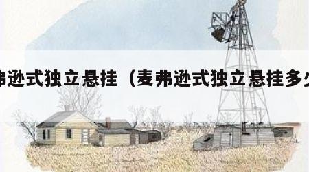 麦弗逊式独立悬挂（麦弗逊式独立悬挂多少钱）