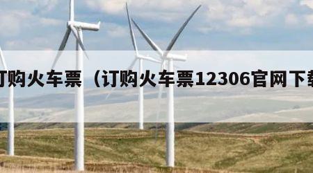订购火车票（订购火车票12306官网下载）