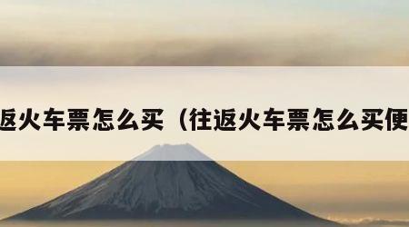 往返火车票怎么买（往返火车票怎么买便宜）
