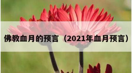 佛教血月的预言（2021年血月预言）
