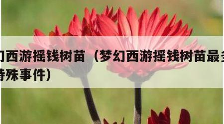 梦幻西游摇钱树苗（梦幻西游摇钱树苗最多几次特殊事件）