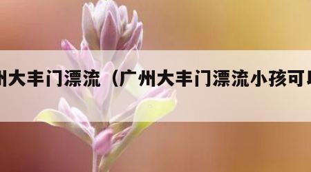 广州大丰门漂流（广州大丰门漂流小孩可以漂吗）