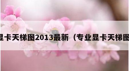 显卡天梯图2013最新（专业显卡天梯图）
