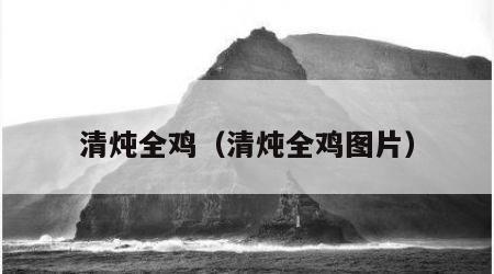 清炖全鸡（清炖全鸡图片）
