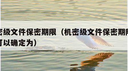 机密级文件保密期限（机密级文件保密期限最长可以确定为）