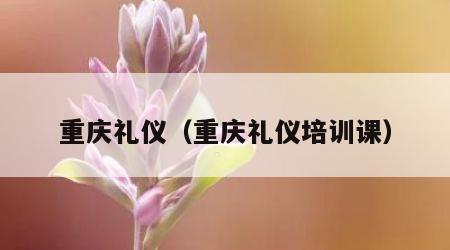 重庆礼仪（重庆礼仪培训课）