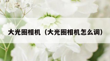 大光圈相机（大光圈相机怎么调）