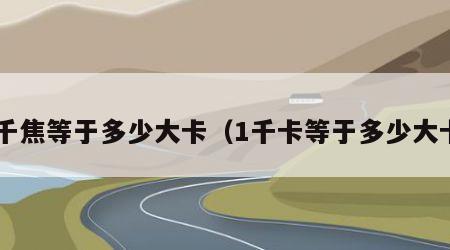 1千焦等于多少大卡（1千卡等于多少大卡）