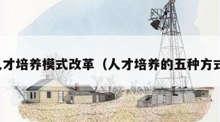 人才培养模式改革（人才培养的五种方式）
