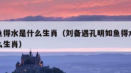 如鱼得水是什么生肖（刘备遇孔明如鱼得水是什么生肖）