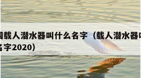 中国载人潜水器叫什么名字（载人潜水器叫什么名字2020）