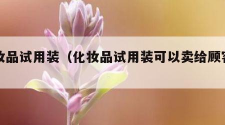 化妆品试用装（化妆品试用装可以卖给顾客吗）