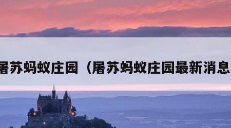 屠苏蚂蚁庄园（屠苏蚂蚁庄园最新消息）