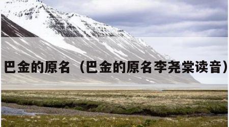 巴金的原名（巴金的原名李尧棠读音）