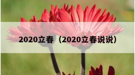 2020立春（2020立春说说）