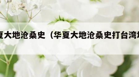 华夏大地沧桑史（华夏大地沧桑史打台湾地名）