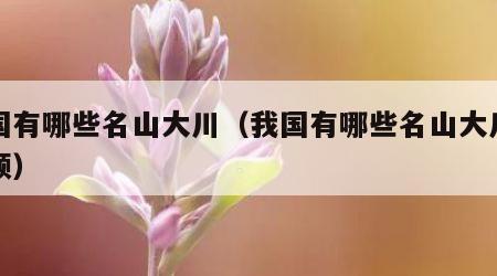我国有哪些名山大川（我国有哪些名山大川的视频）