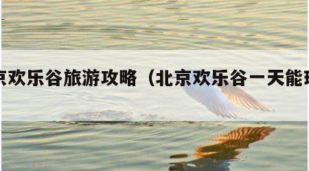 北京欢乐谷旅游攻略（北京欢乐谷一天能玩完吗）