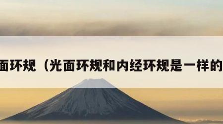 光面环规（光面环规和内经环规是一样的吗）