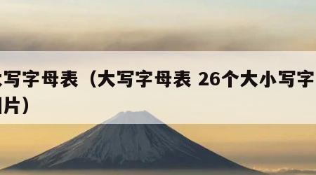 大写字母表（大写字母表 26个大小写字母图片）