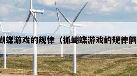 抓蝴蝶游戏的规律（抓蝴蝶游戏的规律俩手）