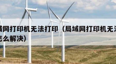 局域网打印机无法打印（局域网打印机无法打印怎么解决）