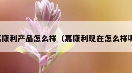嘉康利产品怎么样（嘉康利现在怎么样呢）