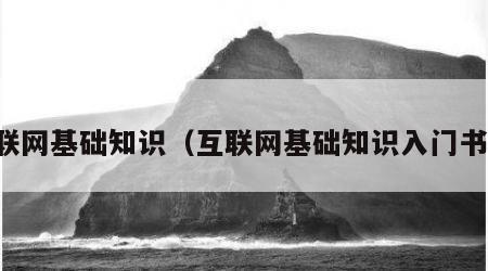 互联网基础知识（互联网基础知识入门书籍）