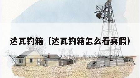 达瓦钓箱（达瓦钓箱怎么看真假）