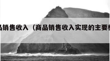 商品销售收入（商品销售收入实现的主要标志有）