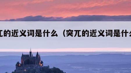 突兀的近义词是什么（突兀的近义词是什么词）