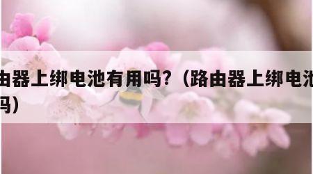路由器上绑电池有用吗?（路由器上绑电池有用吗）