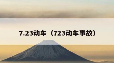 7.23动车（723动车事故）