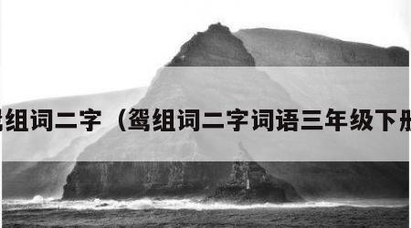 鸳组词二字（鸳组词二字词语三年级下册）