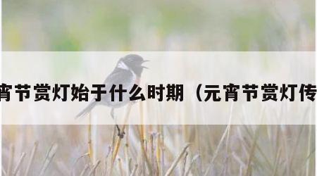 元宵节赏灯始于什么时期（元宵节赏灯传说）