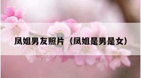 凤姐男友照片（凤姐是男是女）